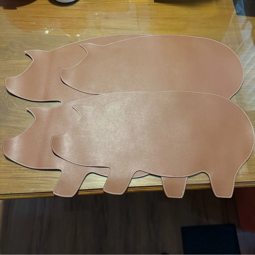 Pig Silhouette Placemats - Set of 4